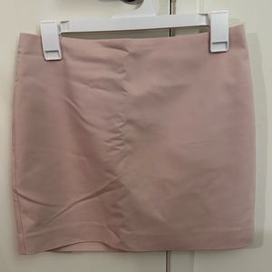 Pink mini skirt with zipper in back. Thick sturdy material.
